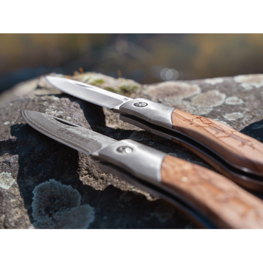 Böker - Джобен нож от дамаска стомана Magnum Caveman 19,4 см