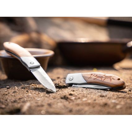 Böker - Джобен нож от дамаска стомана Magnum Caveman 19,4 см