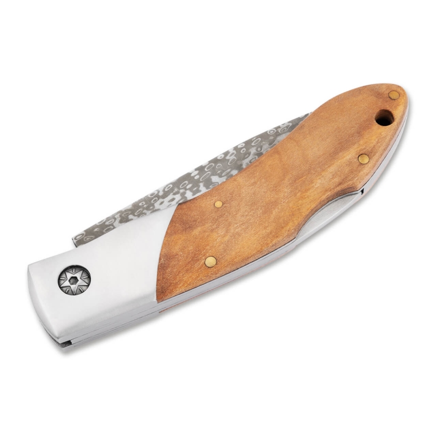 Böker - Джобен нож от дамаска стомана Magnum Caveman 19,4 см
