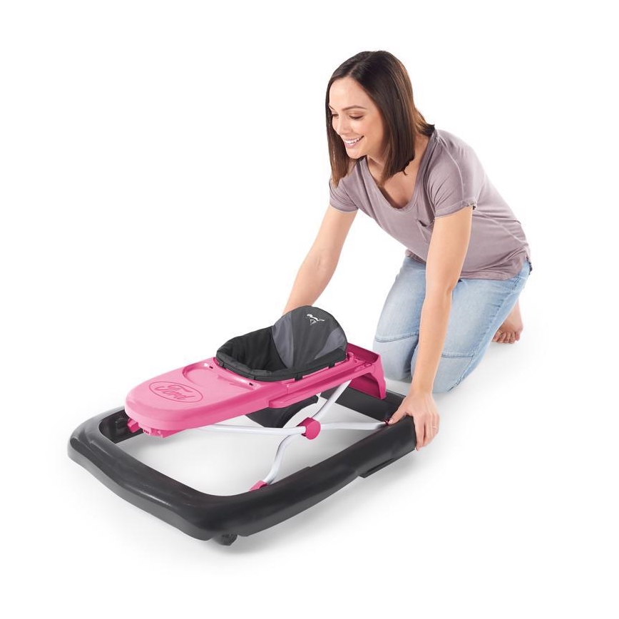 Bright Starts - Детска проходилка 3 в 1 FORD MUSTANG, розова