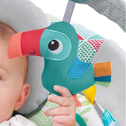 Bright Starts - Детски вибриращ шезлонг с мелодия TOUCAN TANGO