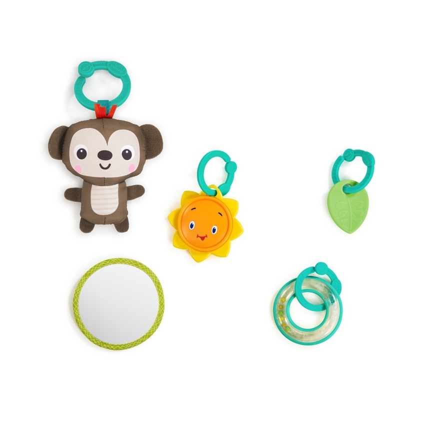 Bright Starts - Детско одеялце за игра SAFARI тюркоаз
