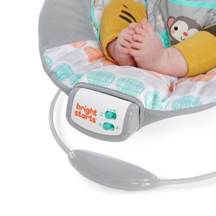 Bright Starts - Вибриращ бебешки шезлонг с мелодия WHIMSICAL WILD 3xLR14