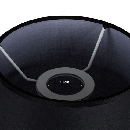 Brilagi - Абажур за настолна лампа TABLON E27 с диаметър 14 см, черен