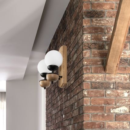 Brilagi - Аплик COTTAGE 2xG9/40W/230V дъб/бял