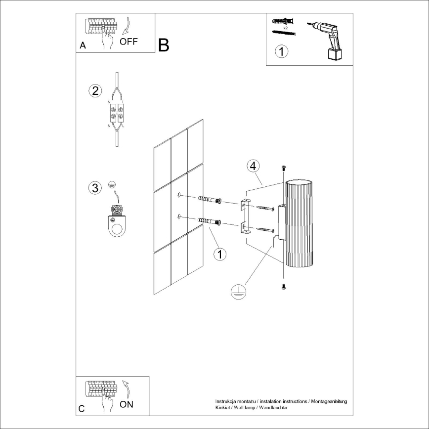 Brilagi - Аплик CRESTO 2xGU10/10W/230V 20 см златист