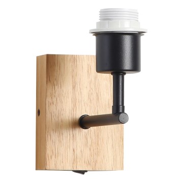 Brilagi - Аплик NUBILA WOOD 1xE27/25W/230V дъб/черен