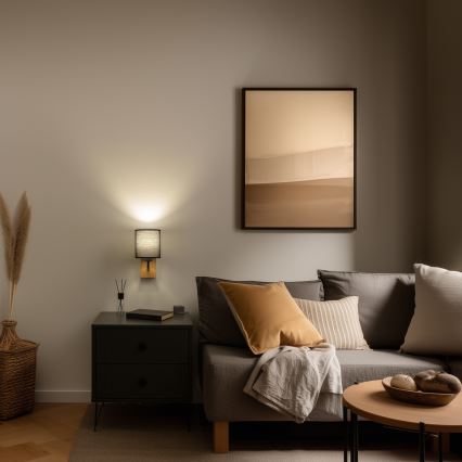 Brilagi - Аплик NUBILA WOOD 1xE27/25W/230V дъб/черен