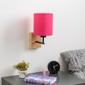 Brilagi - Аплик NUBILA WOOD 1xE27/25W/230V дъб/розов