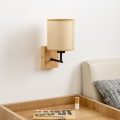 Brilagi - Аплик NUBILA WOOD 1xE27/25W/230V дъб/светлокафяво