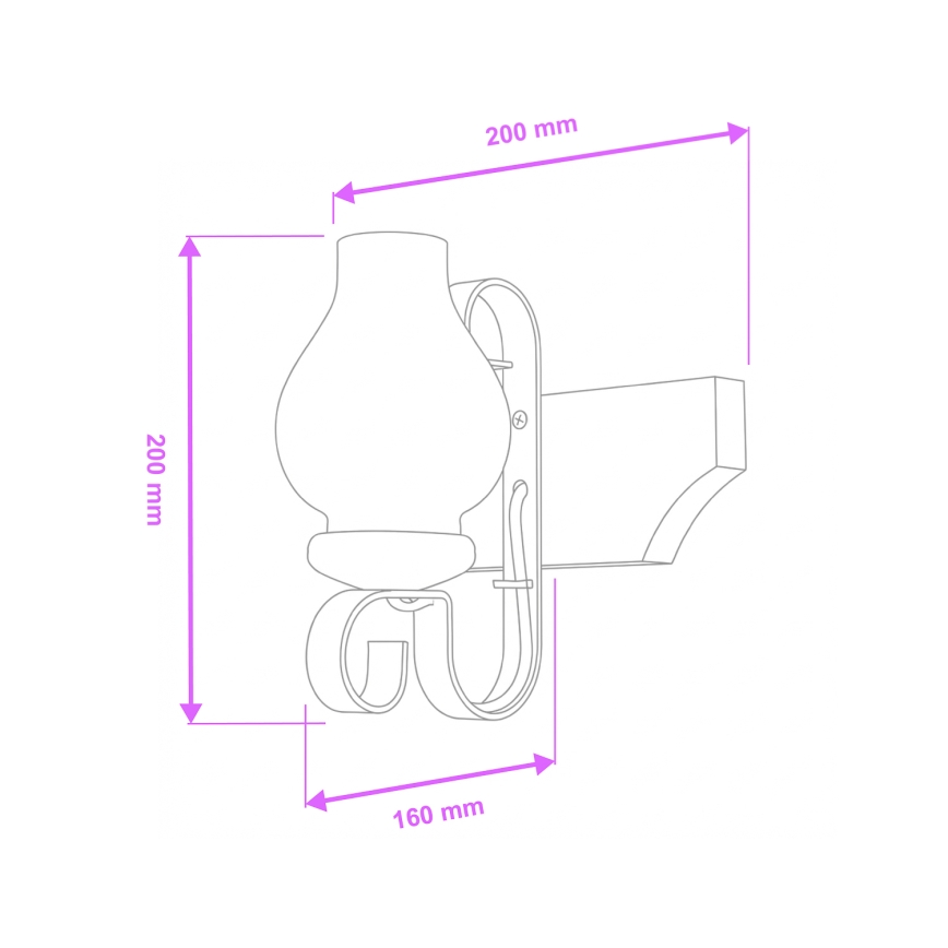 Brilagi - Аплик QUEEN 1xE14/40W/230V бук