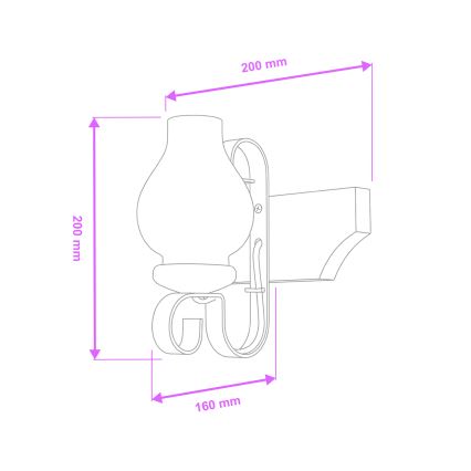 Brilagi - Аплик QUEEN 1xE14/40W/230V бук/орех