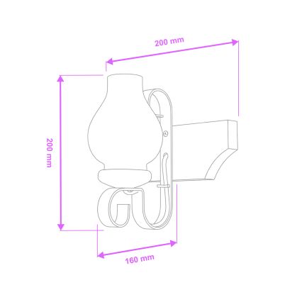 Brilagi - Аплик QUEEN 1xE14/40W/230V бук/кремав