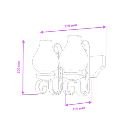 Brilagi - Аплик QUEEN 2xE14/40W/230V бук