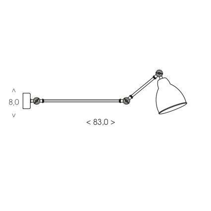 Brilagi - Аплик QUILL 1xE27/40W/230V 83 cm черен