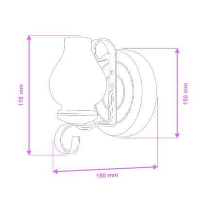 Brilagi - Аплик ROATA APLICA 1xE14/40W/230V бук