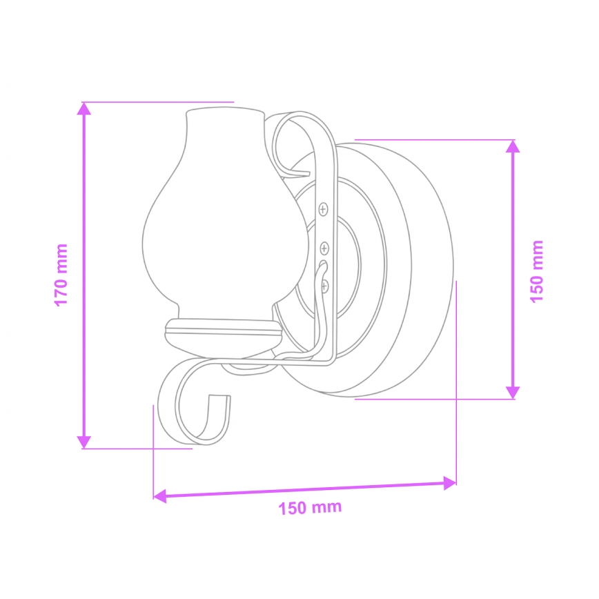 Brilagi - Аплик ROATA APLICA 1xE14/40W/230V бук