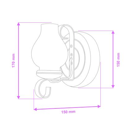 Brilagi - Аплик ROATA APLICA 1xE14/40W/230V бук/орех