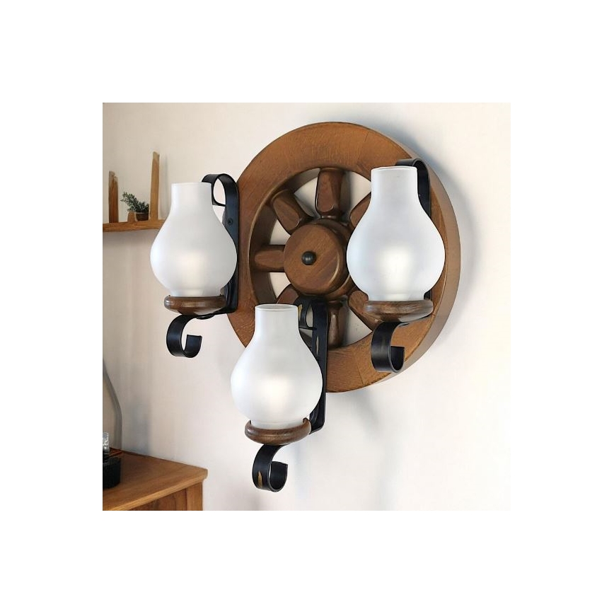 Brilagi - Аплик ROATA APLICA 3xE14/40W/230V бук/орех