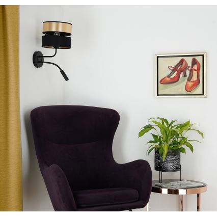 Brilagi - Аплик ROYAL 1xE27/15W/230V + 1xG9/3W черен/златист