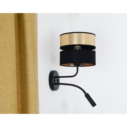 Brilagi - Аплик ROYAL 1xE27/15W/230V + 1xG9/3W черен/златист