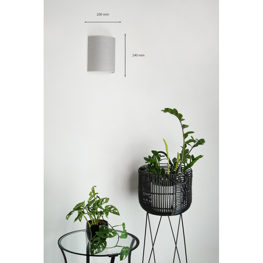 Brilagi - Аплик SEMI 1xE27/15W/230V Ø 20 см сив