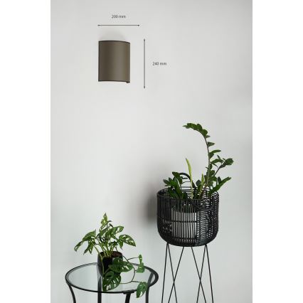Brilagi - Аплик SEMI 1xE27/15W/230V Ø 20 см кафяв