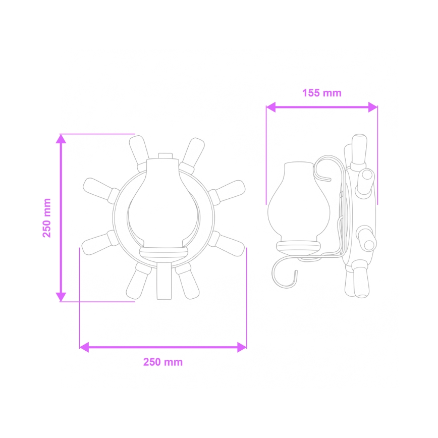 Brilagi - Аплик TIMONA 1xE14/40W/230V бук/орех