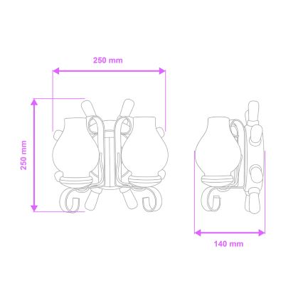 Brilagi - Аплик TIMONA 2xE14/40W/230V бук