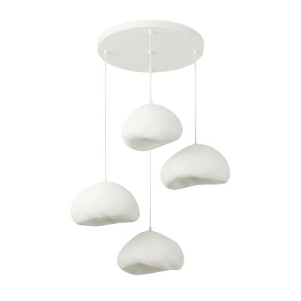 Brilagi - Бял полилей на кабел WABI SABI, 4xE27/40W/230V, Ø 95 см