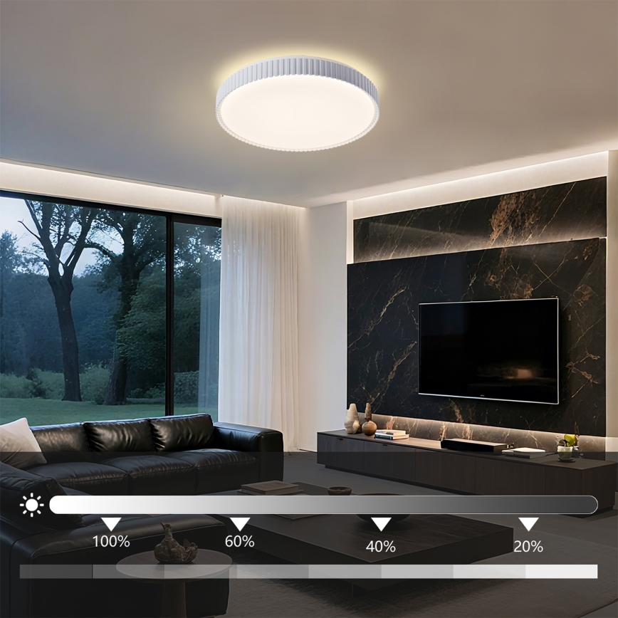 Brilagi - Димируемо LED таванно осветително тяло CORVO LED/72W/230V 3000-6000K бяло Ø 50 см + дистанционно управление