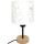 Brilagi - Детска настолна лампа BOBO WOOD 1xE27/25W/230V дъб/черен/бял/с мотив на зайчета