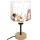 Brilagi - Детска настолна лампа BOBO WOOD 1xE27/25W/230V дъб/черен/бял/с животински мотиви