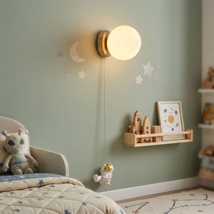 Brilagi - Детска стенна лампа ASTRO 1xE14/15W/230V бяла