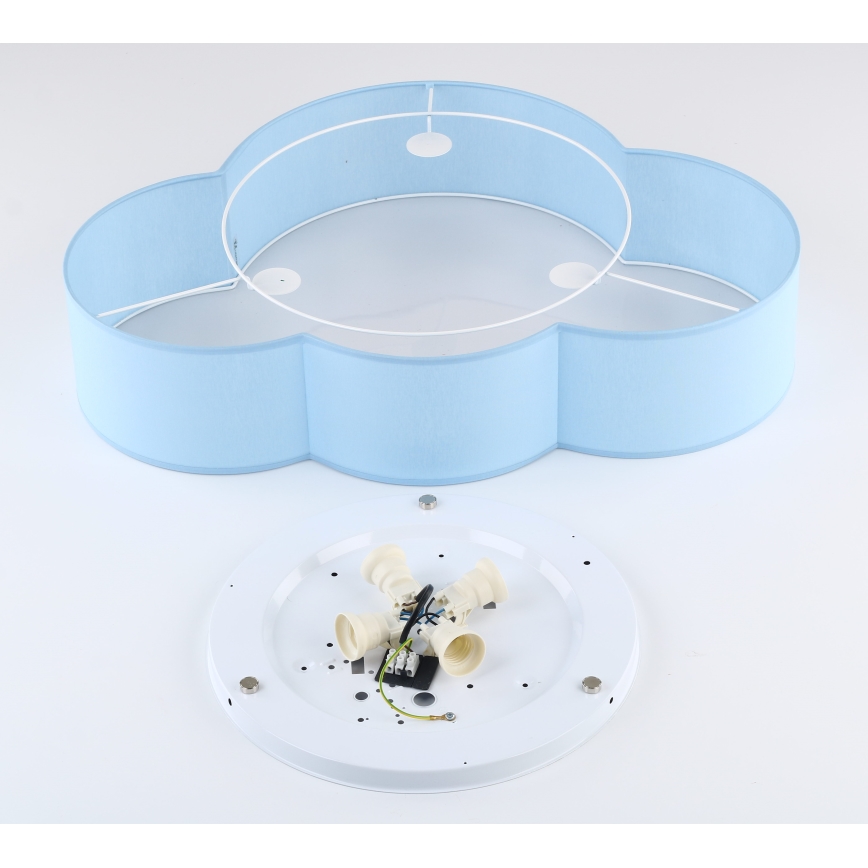 Brilagi - Детско таванно осветително тяло NIMBUS 4xE27/15W/230V 46x63 cm, синьо