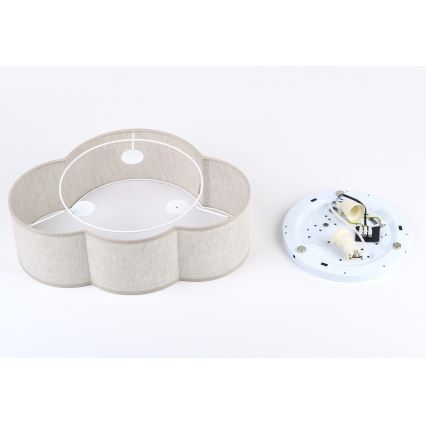 Brilagi - Детско таванно осветително тяло NIMBUS MINI LINEN 2xE27/15W/230V 31x43 cm бежово