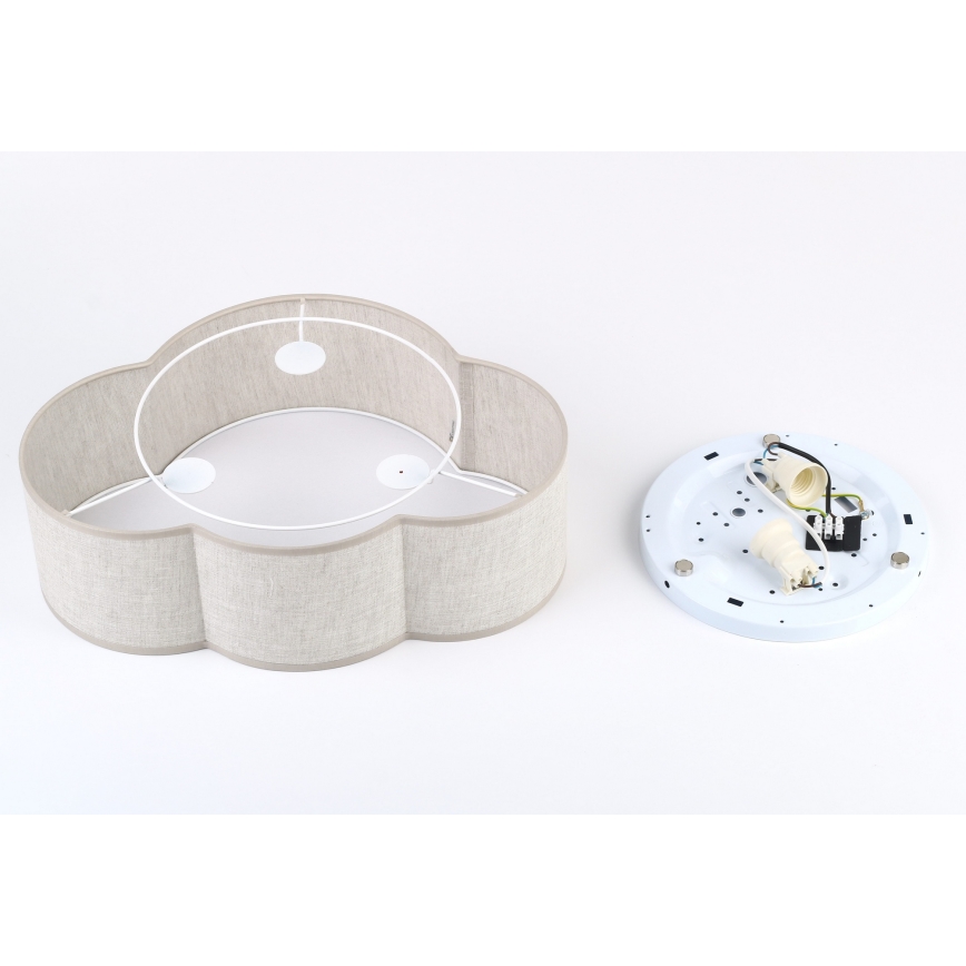 Brilagi - Детско таванно осветително тяло NIMBUS MINI LINEN 2xE27/15W/230V 31x43 cm бежово