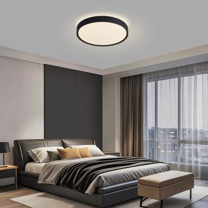 Brilagi - Димируемо LED таванно осветително тяло CORVO LED/54W/230V 3000–6000K черно Ø 40 см + дистанционно управление