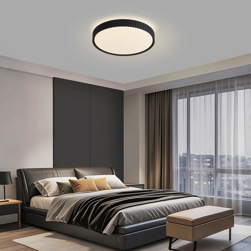 Brilagi - Димируемо LED таванно осветително тяло CORVO LED/54W/230V 3000–6000K черно Ø 40 см + дистанционно управление