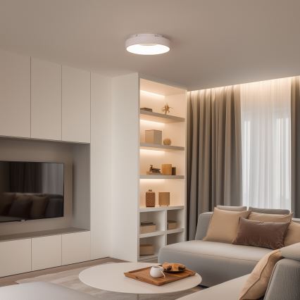 Brilagi - LED таванно осветително тяло с възможност за димиране FALCON II LED/67W/230V 3000-6500K Ø 40 см бяло + дистанционно управление