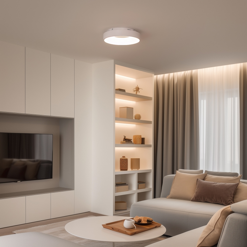 Brilagi - LED таванно осветително тяло с възможност за димиране FALCON II LED/67W/230V 3000-6500K Ø 40 см бяло + дистанционно управление