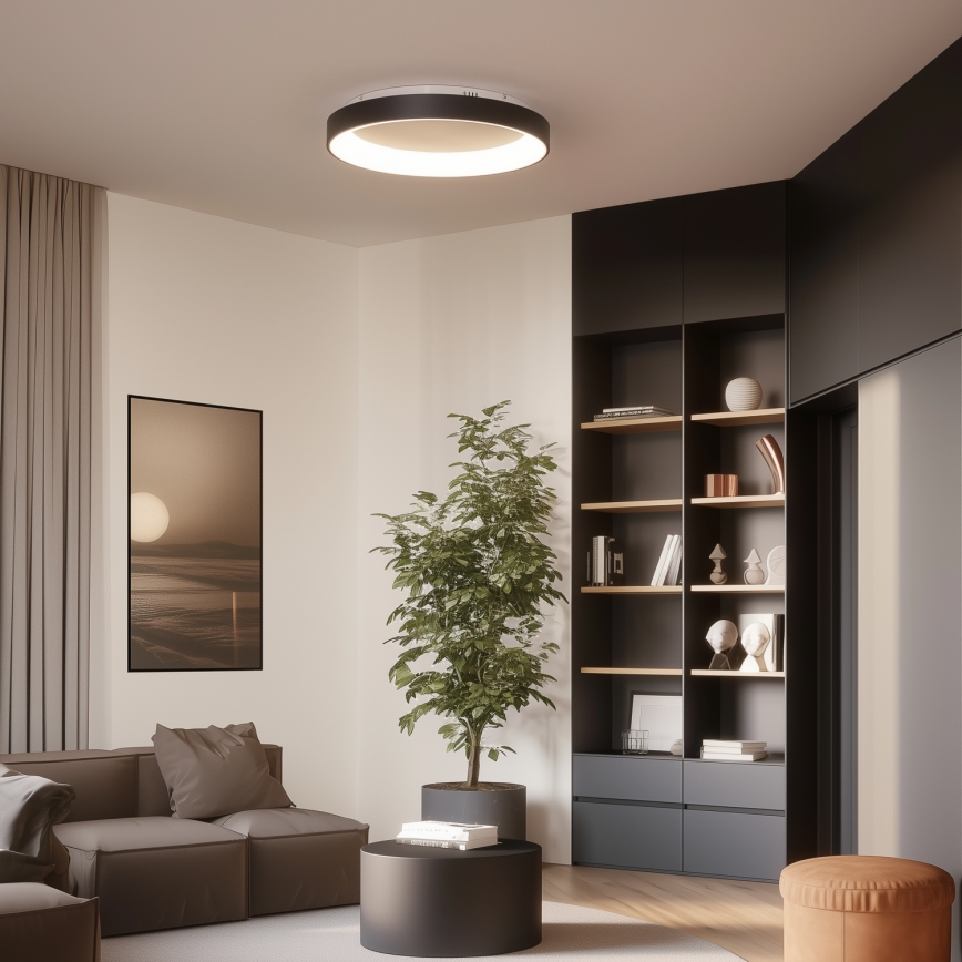 Brilagi - Димируемо LED таванно осветително тяло FALCON II LED/99W/230V 3000-6500K диаметър 60 см черно + дистанционно управление