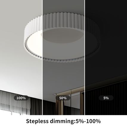 Brilagi - LED плафон FALCON MODERN LED/30W/230V 3000-6000K 40 cm бял с функция за димиране + дистанционно управление