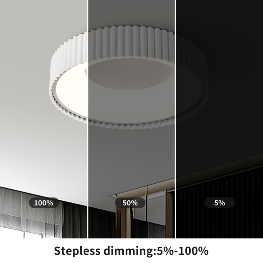 Brilagi - LED плафон FALCON MODERN LED/30W/230V 3000-6000K 40 cm бял с функция за димиране + дистанционно управление
