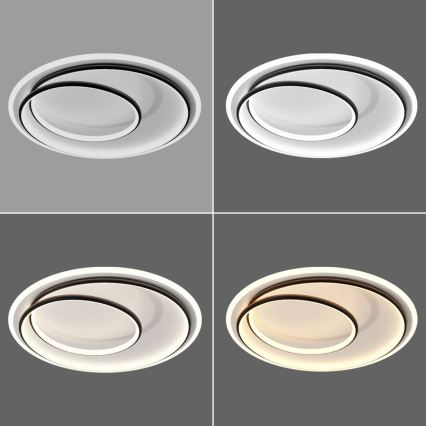 Brilagi - LED димируемо таванно осветително тяло FLARE LED/38W/230V 3000-6000K Ø 48 cm черно/бяло + дистанционно управление
