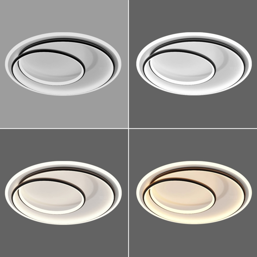 Brilagi - LED димируемо таванно осветително тяло FLARE LED/38W/230V 3000-6000K Ø 48 cm черно/бяло + дистанционно управление