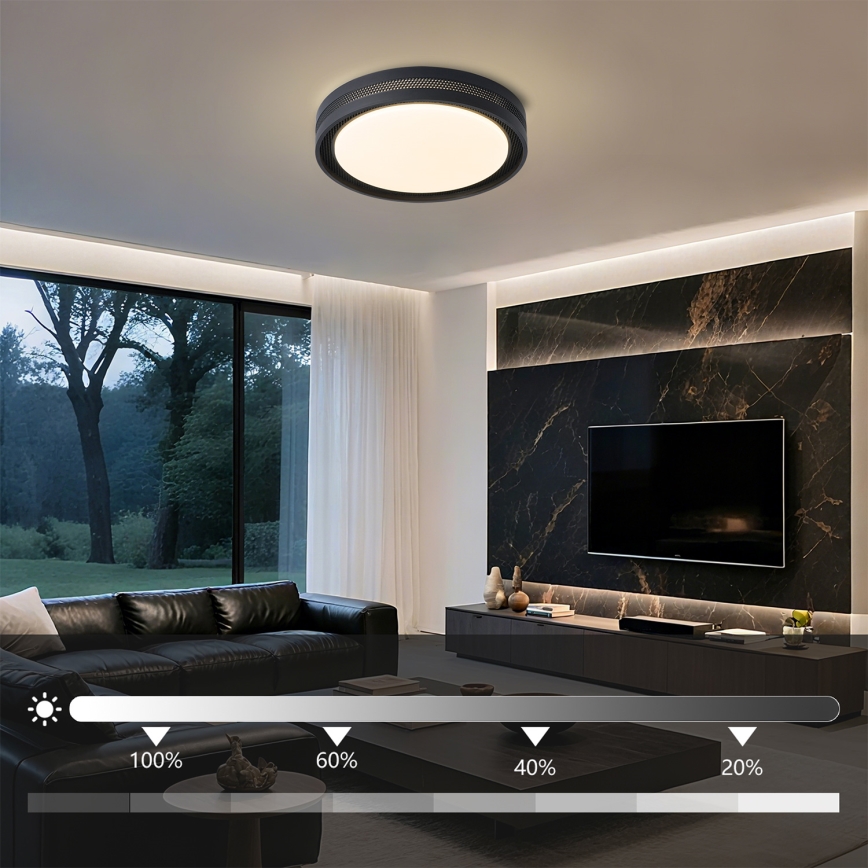 Brilagi - Димируемо LED таванно осветително тяло KREON LED/54W/230V 3000-6000K бяло Ø 38 см + дистанционно управление