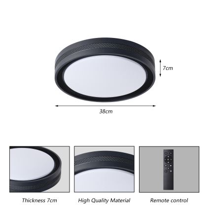 Brilagi - Димируемо LED таванно осветително тяло KREON LED/54W/230V 3000-6000K бяло Ø 38 см + дистанционно управление