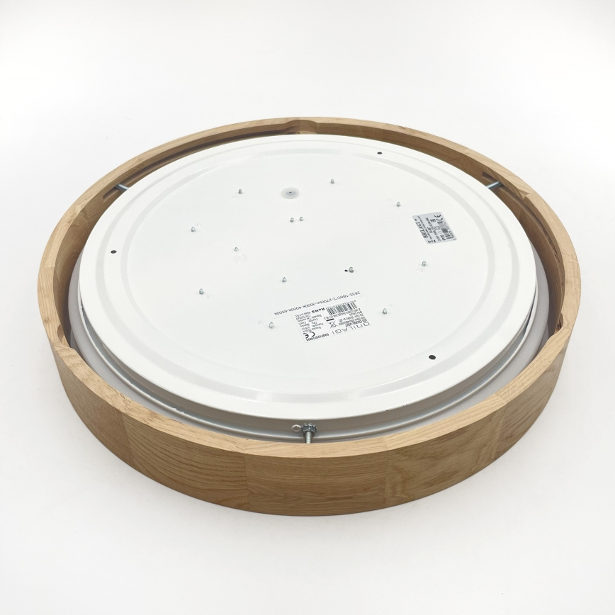 Brilagi - Димируемо таванно осветително тяло MANAROLA REMOTE LED/24W/230V 3000-6500K Ø 41 см, дъб + дистанционно управление