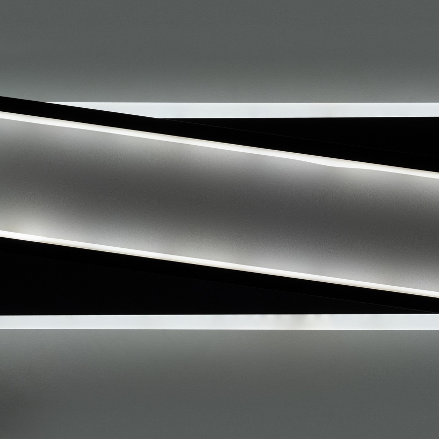 Brilagi - LED димируемо таванно осветително тяло OUTLINE LED/52W/230V 3000-6000K 15x60 cm бяло/черно + дистанционно управление